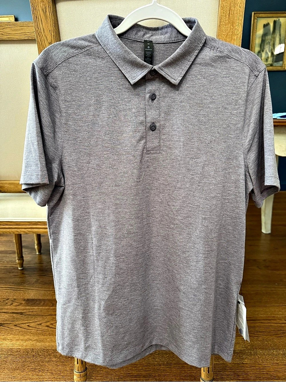 Rhone Men's Polo Shirt in Lavender Gray Size Medium NWT